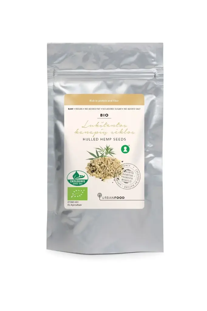 Lukštentos kanapių sėklos EKO, 150g