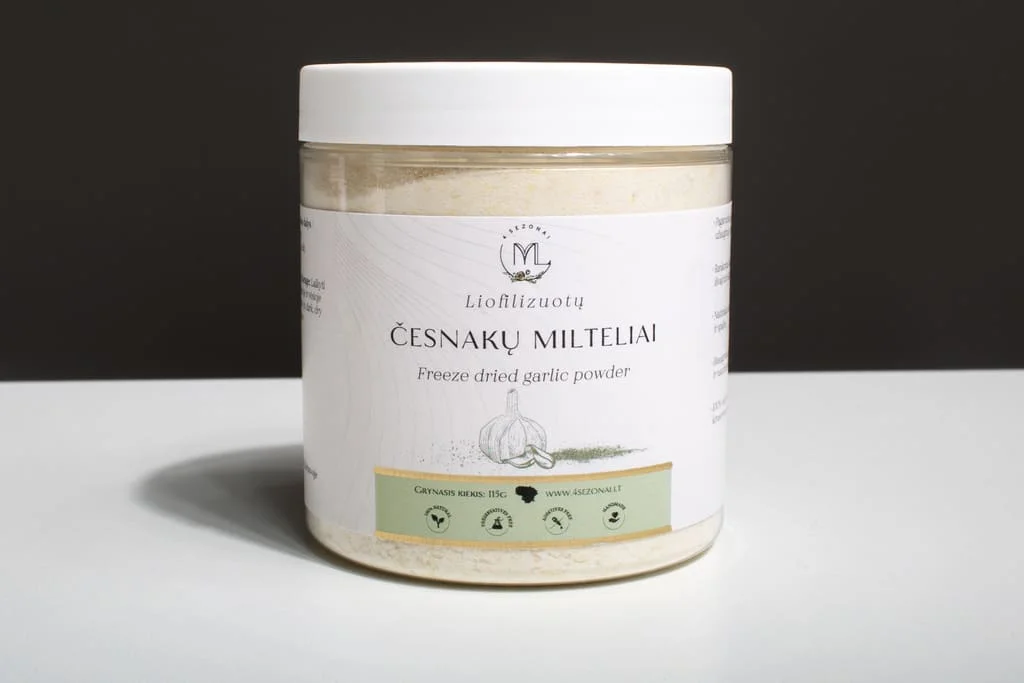 Liofilizuotų česnakų milteliai, 115g