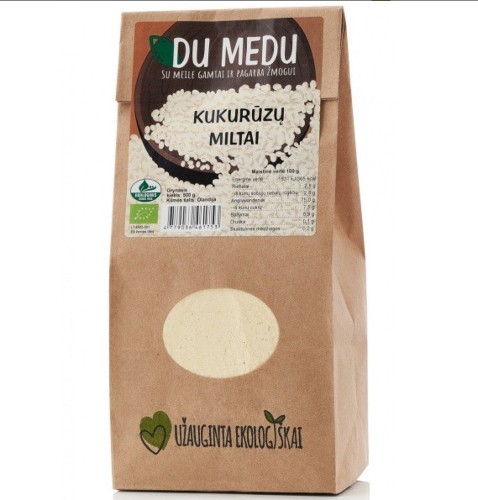 Ekologiški Kukurūzų Miltai 500g 