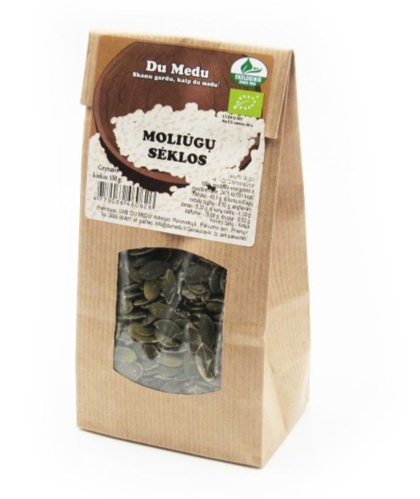 Ekologiškos Moliūgų Sėklos 150g