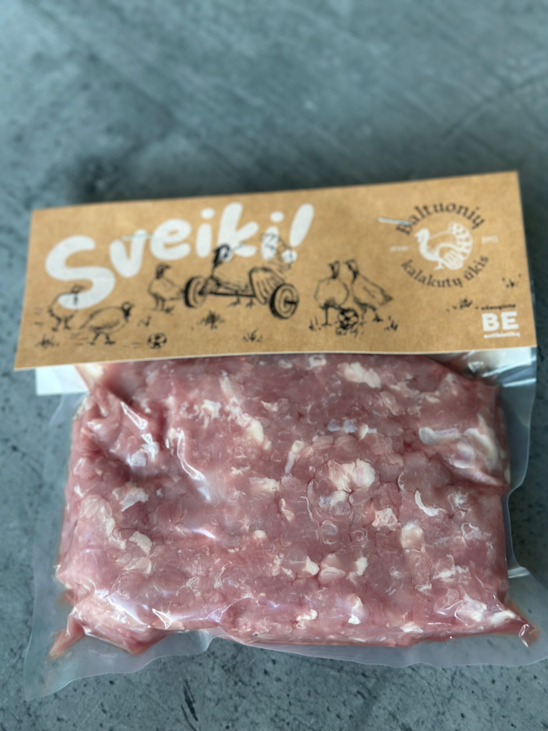 Kalakutienos ŠLAUNELIŲ faršas BE KITŲ PAUKŠTIENOS DALIŲ 495-520g