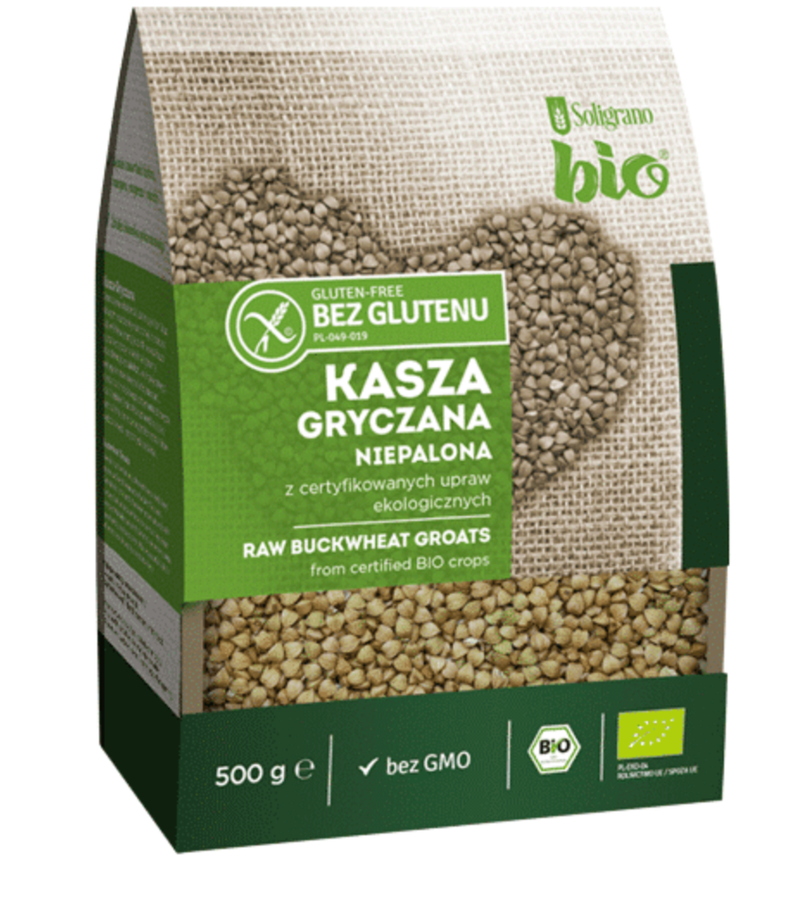 Ekologiškos grikių kruopos NESKRUDINTOS  500g