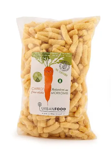 [100KDMORK] Kukurūzų lazdelės su morkomis, 100g