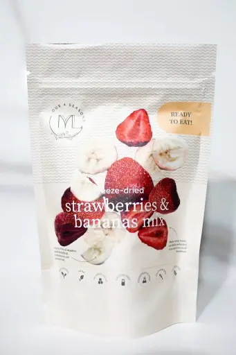 [DOYSTRBAN] Liofilizuotos braškės su bananais, 30g