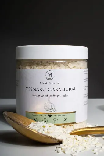 [25GARGR] Liofilizuotų česnakų gabaliukai, 85g
