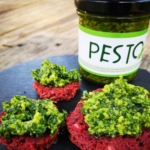[04082025] Veganiškas bazilikų pesto su anakardžių riešutais 165ml