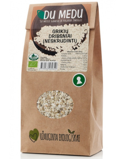 Ekologiški Grikių Dribsniai (neskrudinti) 500g