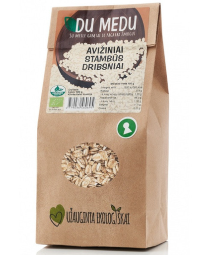 [10000104503] Ekologiški Avižiniai Stambūs Dribsniai, 500g