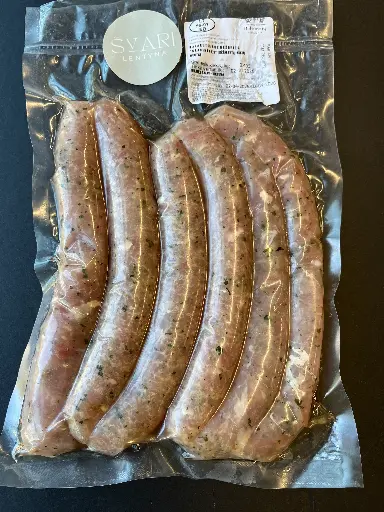 Kalakutienos dešrelės "Klasikinės" BE KITŲ PAUKŠTIENOS DALIŲ 500-600g