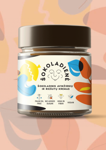 Šokoladinis avinžirnių ir riešutų kremas 220g