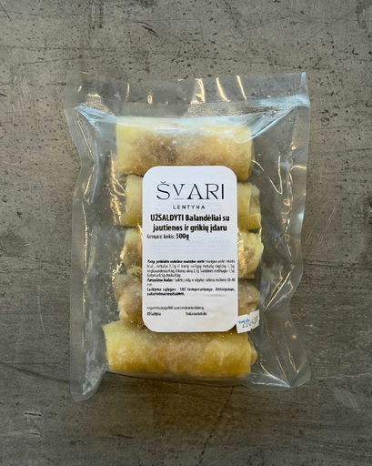 [balandėliai] Balandėliai su jautienos ir grikių įdaru, 500g